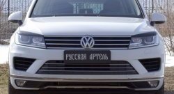 879 р. Реснички на фары RA Volkswagen Touareg NF рестайлинг (2014-2018) (Неокрашенные)  с доставкой в г. Екатеринбург. Увеличить фотографию 3