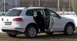 2 859 р. Накладки на порожки автомобиля RA Volkswagen Touareg NF рестайлинг (2014-2018) (Комплект (4 шт.))  с доставкой в г. Екатеринбург. Увеличить фотографию 2