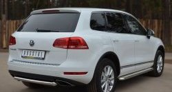 15 999 р. Одинарная защита заднего бампера из трубы диаметром 63 мм Russtal Volkswagen Touareg NF дорестайлинг (2010-2014)  с доставкой в г. Екатеринбург. Увеличить фотографию 4