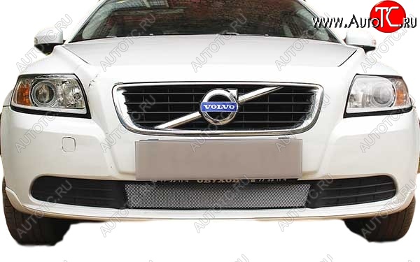 1 469 р. Защитная сетка радиатора Russtal  Volvo S40  MS седан (2004-2007) дорестайлинг (Чёрная)  с доставкой в г. Екатеринбург