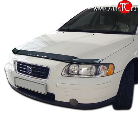 2 799 р. Дефлектор капота NovLine Volvo S60 RS,RH седан дорестайлинг (2000-2004)  с доставкой в г. Екатеринбург