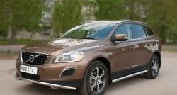 13 849 р. Защита порогов из круглой трубы диаметром 63 мм Russtal Volvo XC60  дорестайлинг (2008-2013) (Защита порогов с со скосами на торцах (вариант 1))  с доставкой в г. Екатеринбург. Увеличить фотографию 8