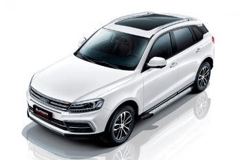 24 999 р. Пороги алюминиевые Slitkoff  Zotye Coupa  B11F (2019-2021) (Standart Silver)  с доставкой в г. Екатеринбург. Увеличить фотографию 2